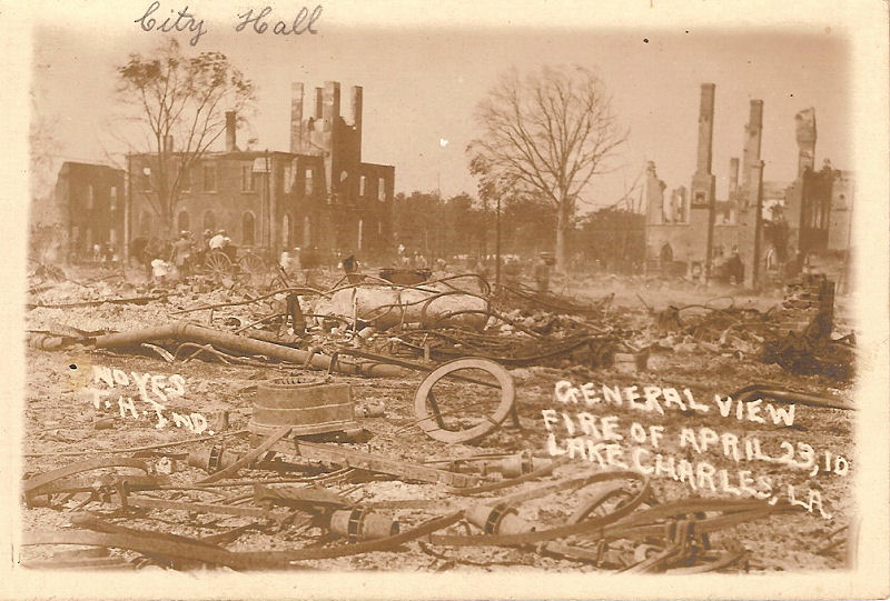 Fire Damage w/City Hall in background